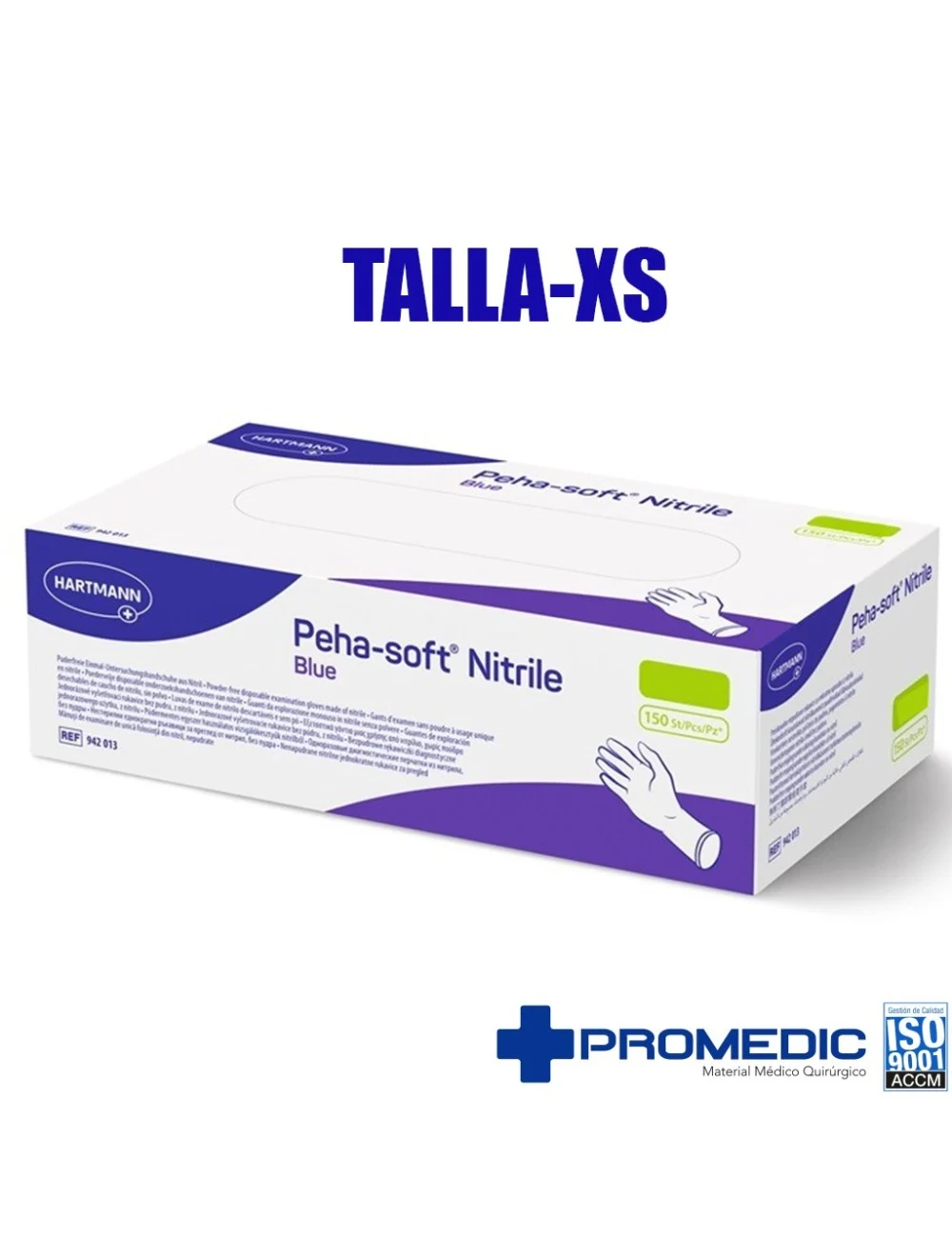 GUANTE NITRILO PS AZUL T-XP C/150