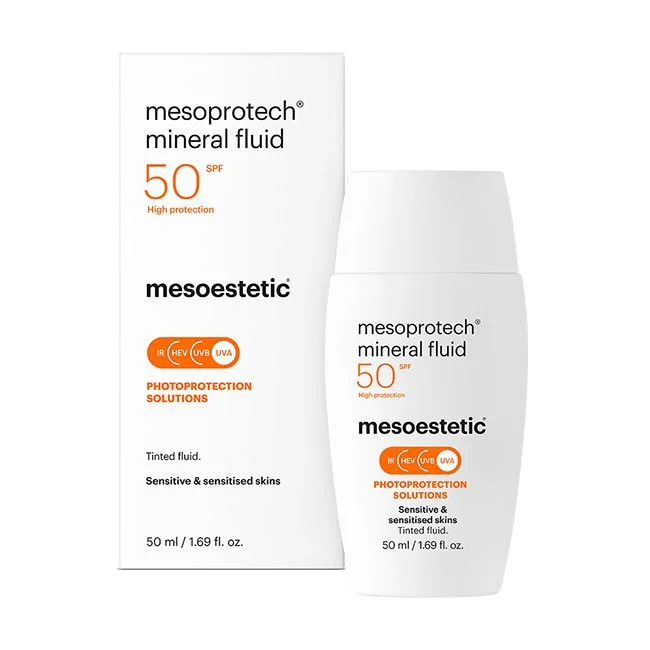 Mesoprotech mineral fluid 50spf high protección, sin color (formato 50 ml.)