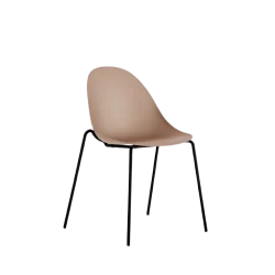 Silla ergonómica Hiro con 4 patas metálicas negras, 53 x 54 x 78,5 cm. Varios colores